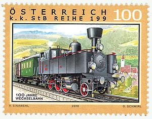 Briefmarke, Serie Eisenbahnen - 100 Jahre Wechselbahn