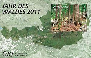 Briefmarke, 2011 - Jahr des Waldes