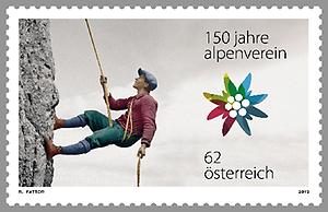 Briefmarke, 150 Jahre Alpenverein