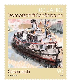 Briefmarke, Dampfschiff Schönbrunn