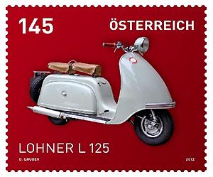 Briefmarke, Motorräder - Lohner L 125 1959