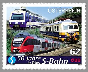 Briefmarke, 50 Jahre Wiener Schnellbahn