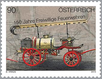 Briefmarke, 150 Jahre Freiwillige Feuerwehr