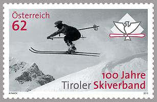 Briefmarke, 100 Jahre Tiroler Skiverband