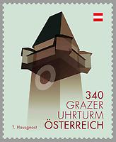 Briefmarke, Grazer Uhrturm