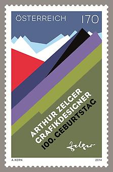 Briefmarke, 100. Geburtstag Arthur Zelger