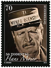 Briefmarke, Todestag Hans Moser