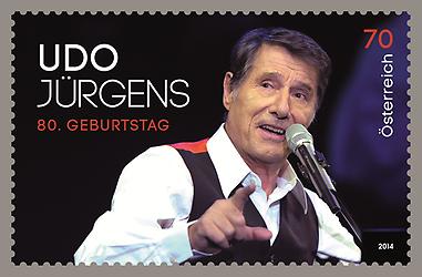Briefmarke, 80. Geburtstag Udo Jürgens