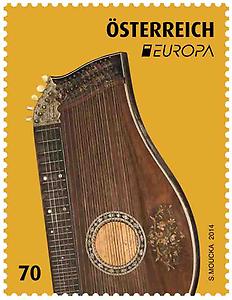 Briefmarke, Europa 2014 - Zither