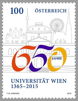 Briefmarke, 650 Jahre Uni Wien