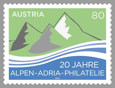 Briefmarke, 20 Jahre Alpen-Adria-Philatelie