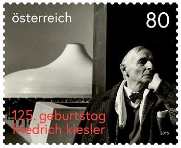 Briefmarke, 125. Geburtstag Friedrich Kiesler