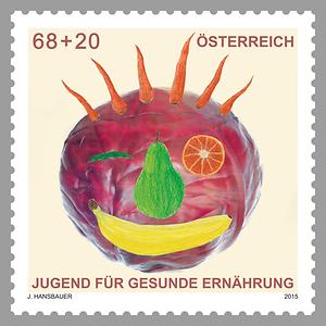 Briefmarke, Jugend für gesunde Ernährung
