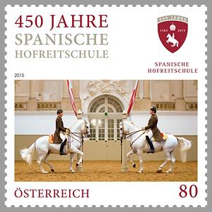Briefmarke, 450 Jahre Spanische Hofreitschule
