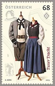 Briefmarke, Tuxer Tracht