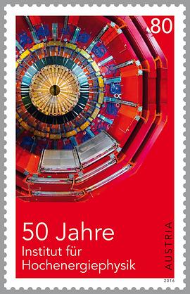 Briefmarke, 50 Jahre Institut für Hochenergiephysik