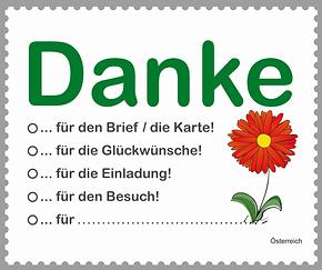 Briefmarke, Glückwunschmarke „Danke“