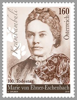 Briefmarke, 100. Todestag Marie von Ebner-Eschenbach