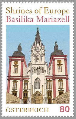 Briefmarke, Shrines of Europe – Basilika Mariazell