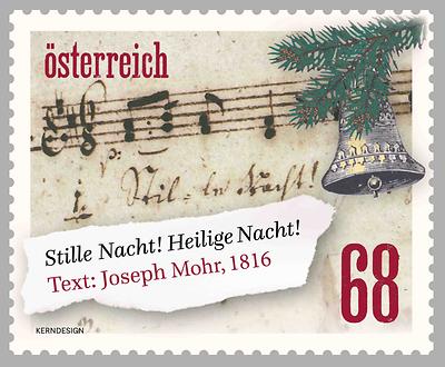 Briefmarke, Weihnachten 2016 – Stille Nacht Liedtext