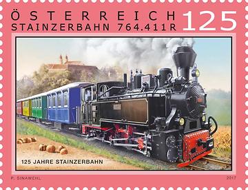 Briefmarke, 125 Jahre Stainzerbahn