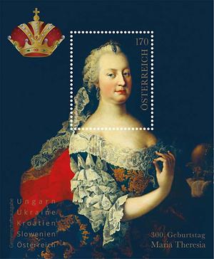 Briefmarke, 300. Geburtstag Maria Theresia@@