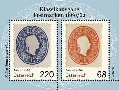 Briefmarke, Freimarken 1860