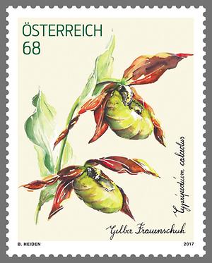 Briefmarke, Treuebonusmarke 2016, Gelber Frauenschuh