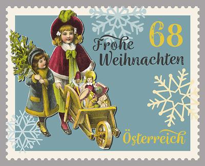Briefmarke, Vintage Christmas