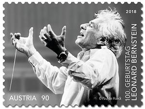 Briefmarke, 100. Geburtstag Leonard Bernstein