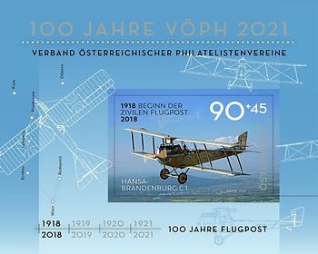 Briefmarke, 100 Jahre Flugpost