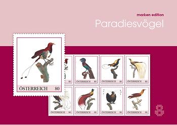 Briefmarke, 8 Paradiesvögel