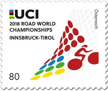 Briefmarke, Straßenrad Weltmeisterschaften Innsbruck