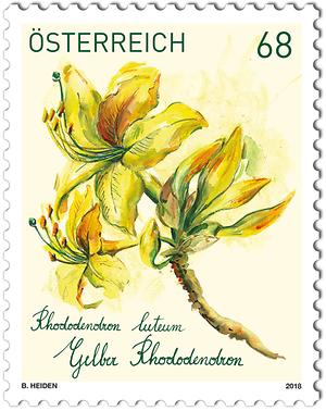 Briefmarke, Treuebonusmarke 2017 – Gelber Rhododendron