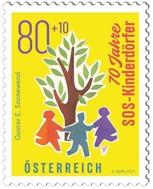 Briefmarke, 70 Jahre SOS-Kinderdörfer
