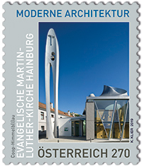 Briefmarke, Evangelische Martin-Luther-Kirche Hainburg