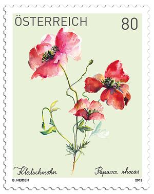 Briefmarke, Treuebonusmarke 2018 – Klatschmohn