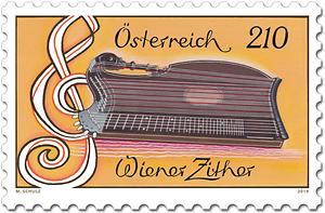 Briefmarke, Wiener Zither