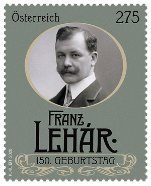 Briefmarke, 150. Geburtstag Franz Lehár