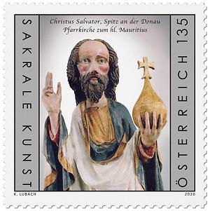 Briefmarke, Christus Salvator - Spitz an der Donau, Pfarrkirche zum hl. Mauritius
