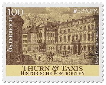 Briefmarke, EUROPA 2020 - Historische Postrouten Thurn und Taxis