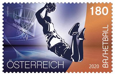 Briefmarke, Sport und Ball - Basketball