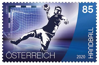 Briefmarke, Sport und Ball - Handball