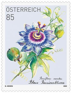 Briefmarke, Treuebonusmarke 2019 – Blaue Passionsblume