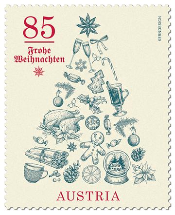 Briefmarke, Weihnachten - Weihnachtsbaum