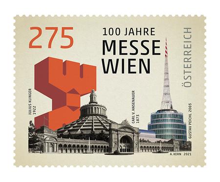 Briefmarke, 100 Jahre Messe Wien