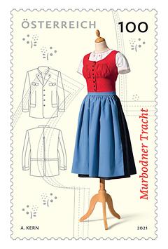 Briefmarke, Murbodner Tracht