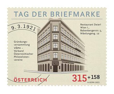Briefmarke, Tag der Briefmarke 2021 – zum 100-Jahre-Jubiläum des VÖPh