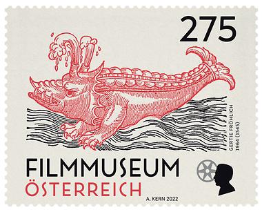 Briefmarke, Österreichisches Filmmuseum: Liebe zum Film und ein Fabelwesen