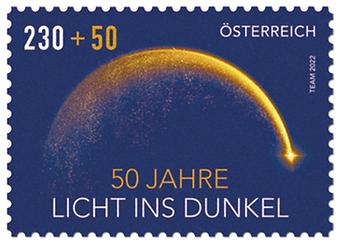 Briefmarke, 50 Jahre LICHT INS DUNKEL